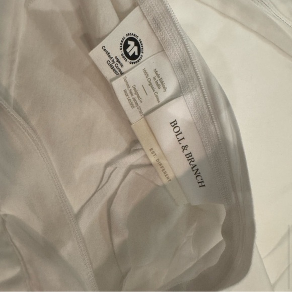 Boll & Branch Signature Hemmed Duvet Only White Cal King - Picture 3 of 5